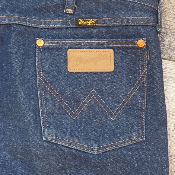 Vintage 80s Wrangler 13MWZ Cowboy Cut Denim Blue Jeans Made in USA Men’s 37x32 - Picture 5 of 8